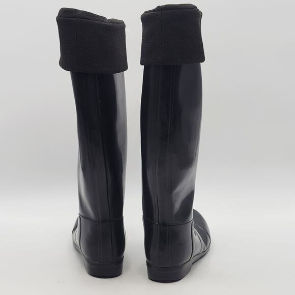 Women's Hunter Glossy Original Black Rain Boots Sz 7 - Picture 5 of 11